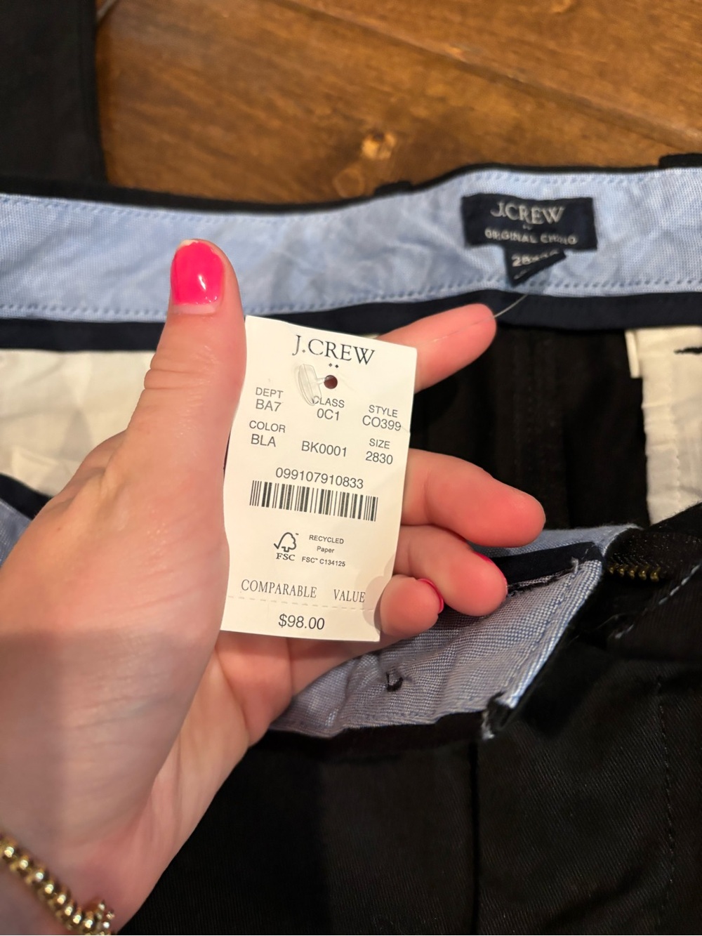 J. Crew Black Original Chino Straight Leg Pants - Picture 5 of 6